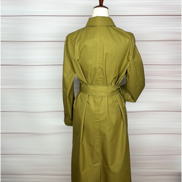 CLOSET CLEAR OUT! Offers welcome! COS Olive Cotton Twill Trench Coat Belted - Picture 12 of 16